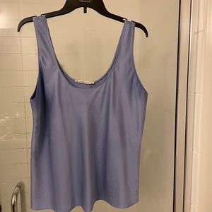 Blue silky tank top from abercrombie